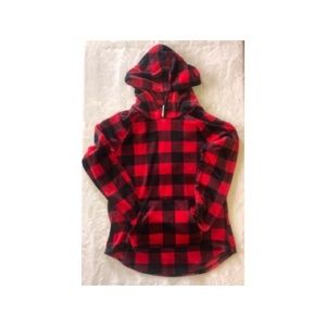 Plaid velour top